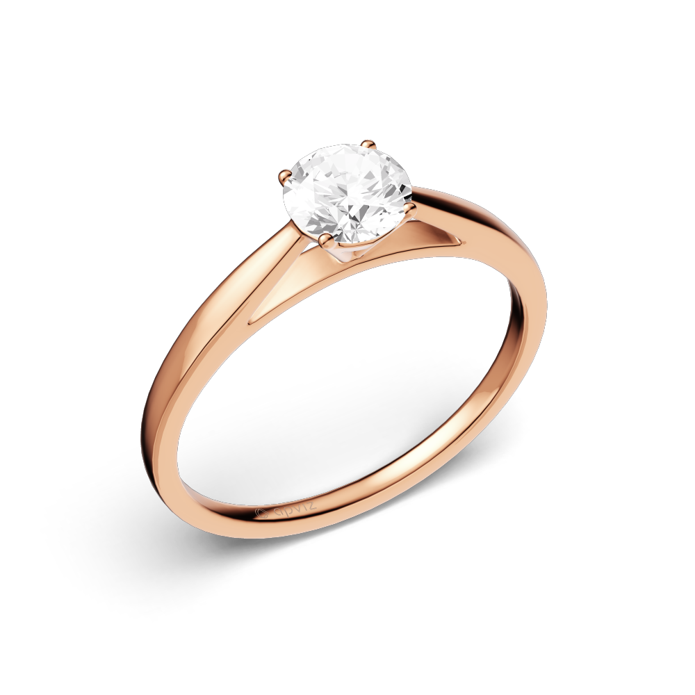 Photograph of a 0.5 carat pink gold and diamond ring automatically generated with the 3d configurator saas platform.