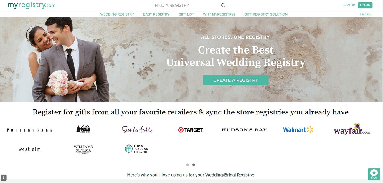 your guest can choose from this online wedding list 